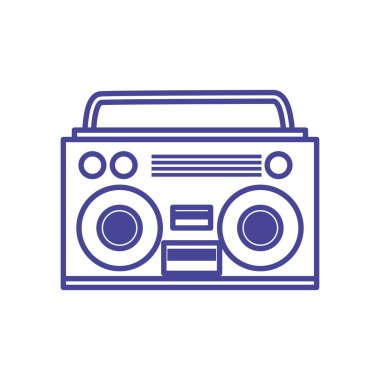 İzole edilmiş retro teyp kayıt çizgisi biçim vektör tasarımı