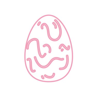 Mutlu Paskalya yumurtası çizgisi biçim vektör tasarımı