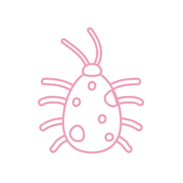 Leuke bug cartoon lijn stijl pictogram vector ontwerp — Stockvector