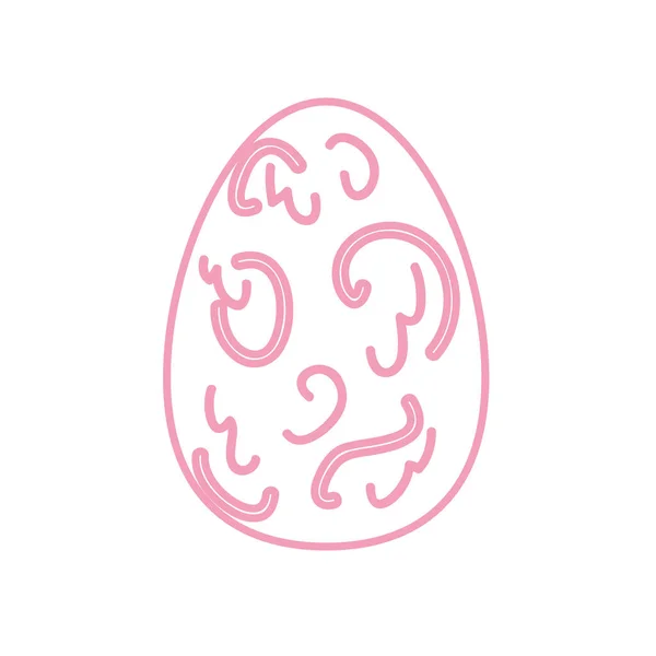 Happy easter egg line style icon vector design — Stock Vector