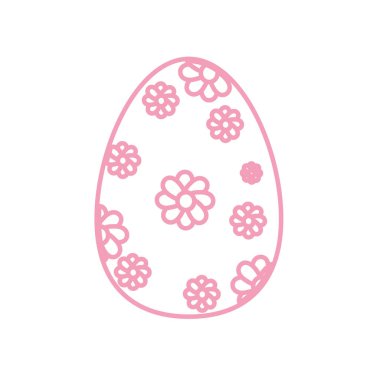 Mutlu Paskalya yumurtası çizgisi biçim vektör tasarımı