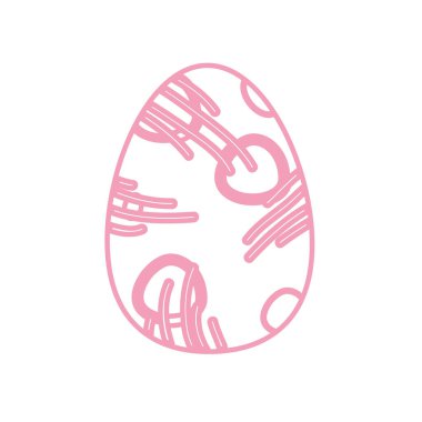 Mutlu Paskalya yumurtası çizgisi biçim vektör tasarımı