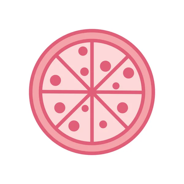 Diseño de vectores de icono de estilo de línea de pizza aislada — Vector de stock