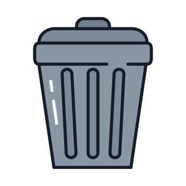 İzole edilmiş çöp hattı ve vektör tasarımını doldur