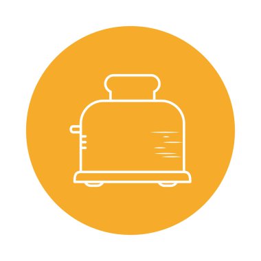 İzole edilmiş tost makinesi blok biçim vektör tasarımı