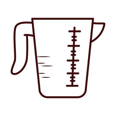 Ayrı ölçüm kabı çizgisi biçim vektör tasarımı