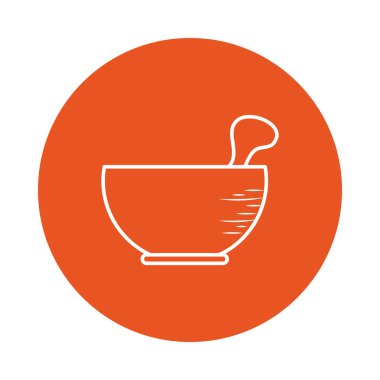 İzole edilmiş kase blok biçim vektör tasarımı