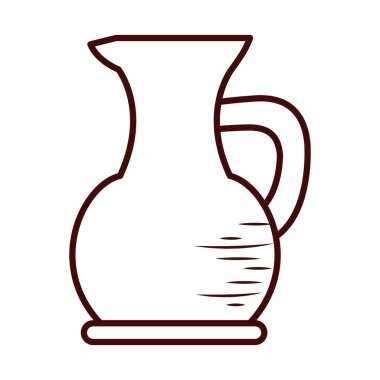 İzole edilmiş kavanoz çizgisi biçim vektör tasarımı