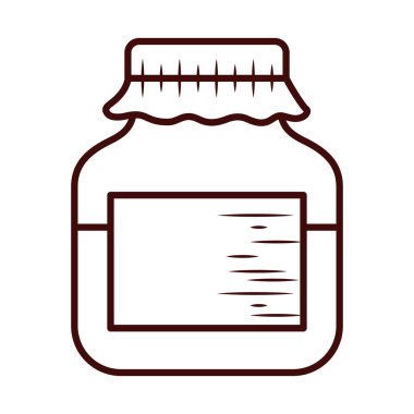 İzole edilmiş kavanoz çizgisi biçim vektör tasarımı