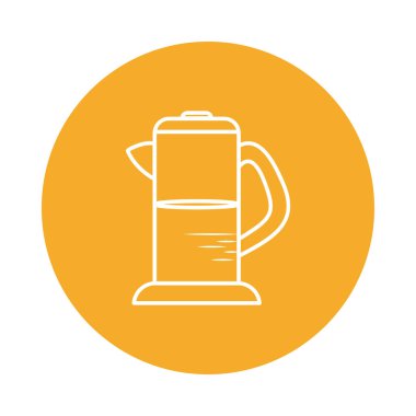 İzole su ısıtıcısı blok biçim vektör tasarımı