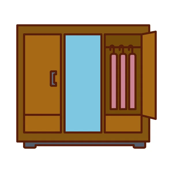 Línea de armario de casa aislada y diseño de vectores icono de estilo de relleno — Vector de stock