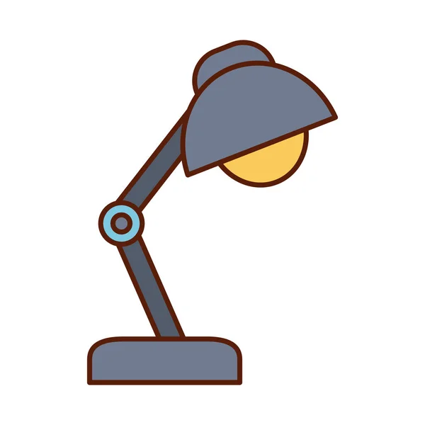 Isolierte Schreibtischlampe Linie und Füllstil-Icon-Vektor-Design — Stockvektor