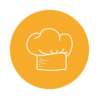 İzole edilmiş aşçılar şapka bloğu biçim vektör tasarımı