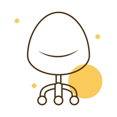 İzole sandalye bloğu ve satır biçimi vektör tasarımı