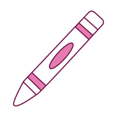 İzole edilmiş pastel boya çizgisi yarı renk ikon vektör tasarımı