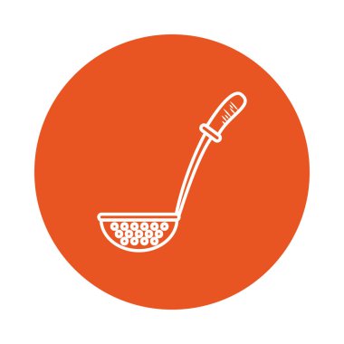 İzole kepçe blok biçim vektör tasarımı