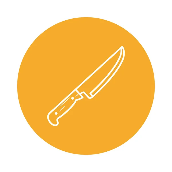 Дизайн вектора иконок в стиле изолированного блока ножей — стоковый вектор