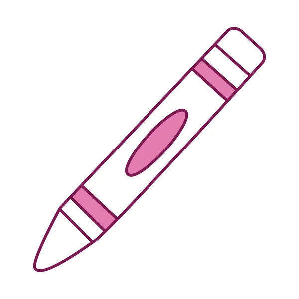 Isolated crayon half line half color style icon vector design — Stock Vector