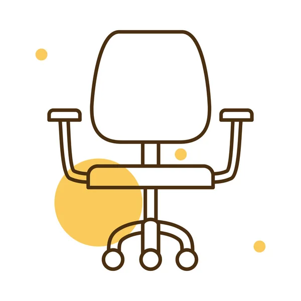 Bloque de silla aislada y diseño de vectores icono de estilo de línea — Vector de stock