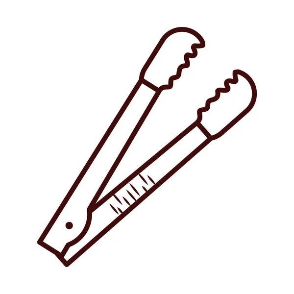 Isolated tongs line style icon vector design — Image vectorielle