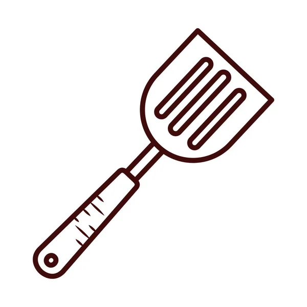 독립 된 spatula line style icon vector design — 스톡 벡터