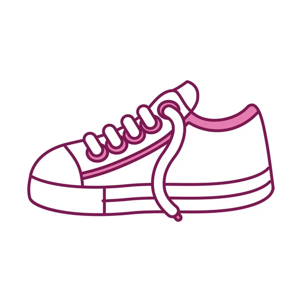 Izolovaná bota polovina řádku polovina barvy styl ikony vektor design — Stockový vektor