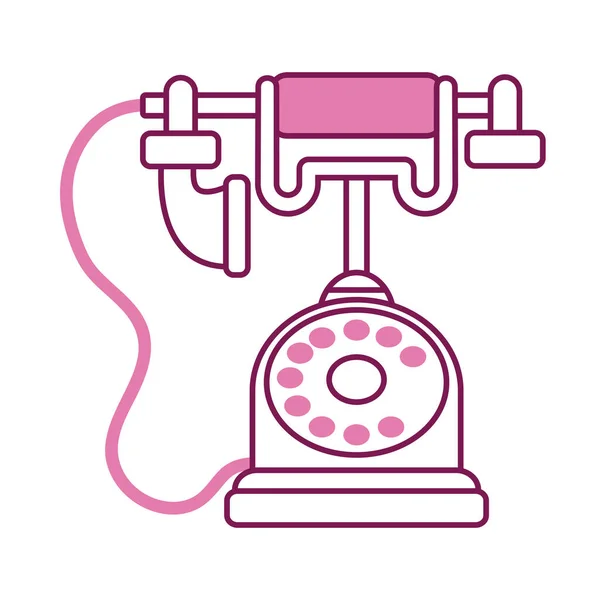 Isolated phone line fill style icon vector design — Stock Vector