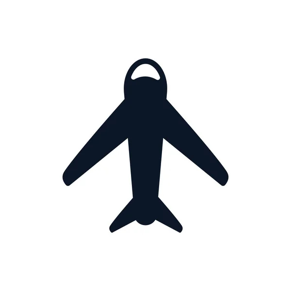 Isolado avião silhueta estilo ícone vetor design —  Vetores de Stock