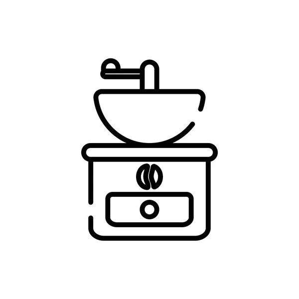 Aislado molinillo de café línea estilo icono de diseño de vectores — Vector de stock