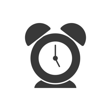 İzole edilmiş saat aracı siluet biçim ikon vektör tasarımı