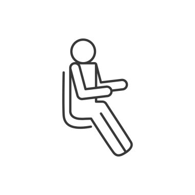 Isolated avatar seated line style icon vector design