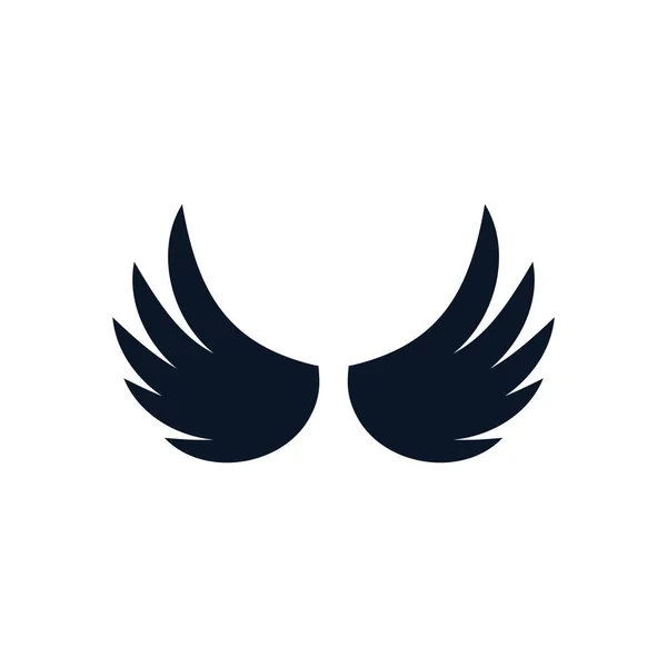 Izolowane skrzydła sylwetka styl ikona wektor projekt — Wektor stockowy