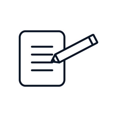 Isolated data document and pencil line style icon vector design