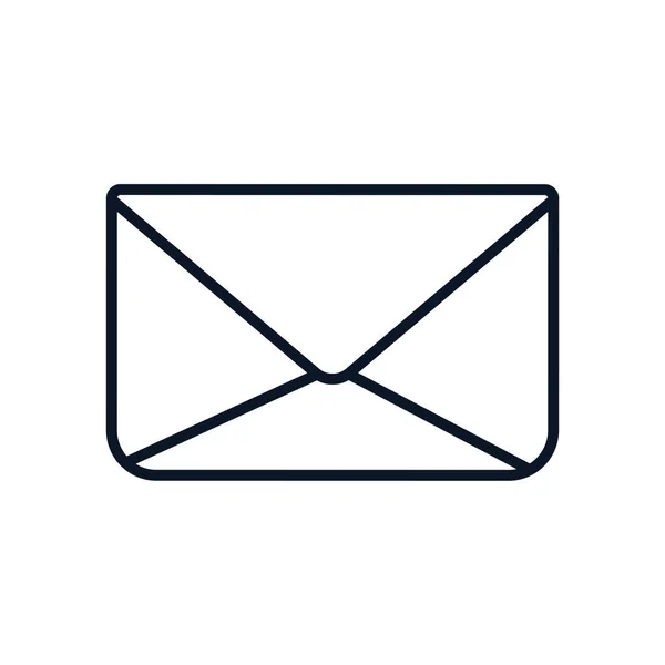 Isolé enveloppe message ligne style icône vectoriel design — Image vectorielle