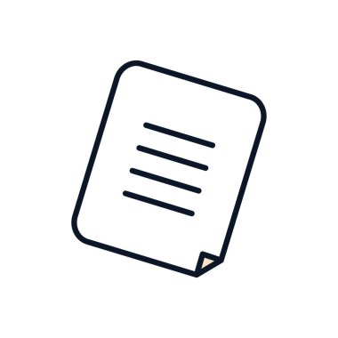 İzole edilmiş veri doküman çizgisi biçim vektör tasarımı