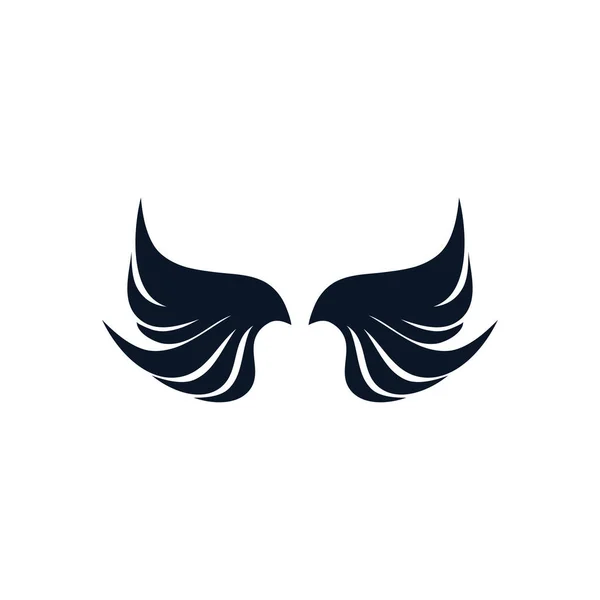 Izolowane skrzydła sylwetka styl ikona wektor projekt — Wektor stockowy