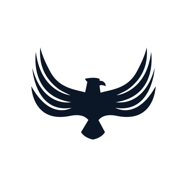 Изолированный силуэт орла в стиле иконки вектора
