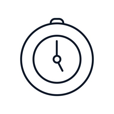 Isolated clock instrument line style icon vector design