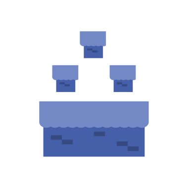 İzole edilmiş video oyunu pikseli ağaçlar çizgi çizgisi ikon vektör tasarımı