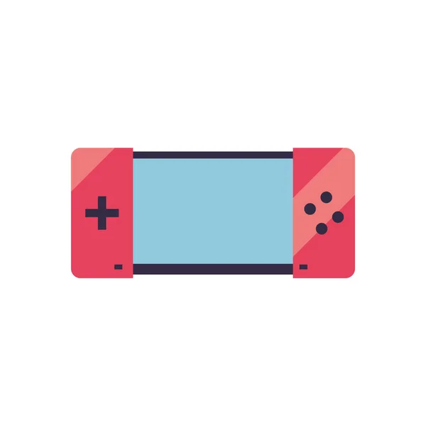 Isolé jeu vidéo console portable conception vectorielle icône de style ligne de contrôle — Image vectorielle