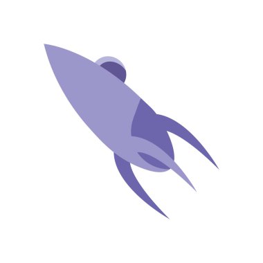 Isolated rocket line style icon vector design clipart