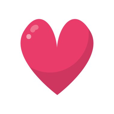 İzole edilmiş kalp çizgisi biçim vektör tasarımı