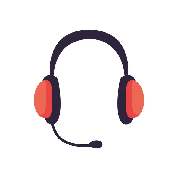 Design de vetor de ícone de estilo de linha de fone de ouvido digital isolado — Vetor de Stock