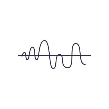 İzole dalga doldurma biçimi vektör tasarımı