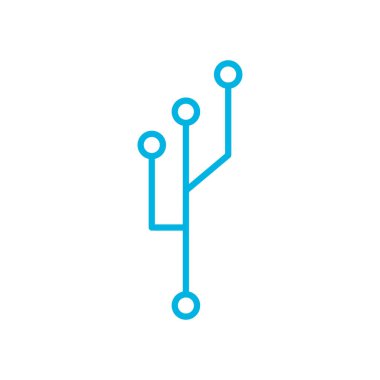 İzole devre çizgisi biçim vektör tasarımı