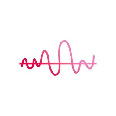 İzole dalga gradyan biçim ikon vektör tasarımı