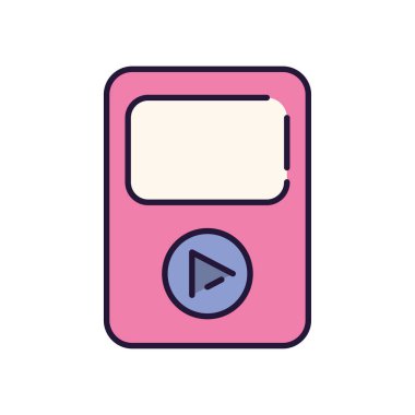 İzole edilmiş mp3 nota doldurma biçimi vektör tasarımı