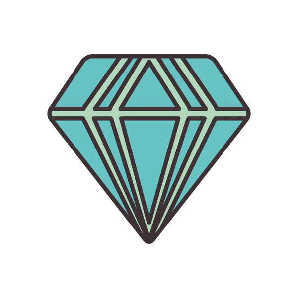 Isolierte Diamantlinien füllen Stil-Icon-Vektor-Design — Stockvektor