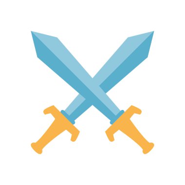 Ayrı kılıçlar çizgisi biçim vektör tasarımı