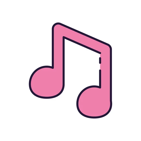 Isolé note de musique remplissage style icône vectoriel design — Image vectorielle